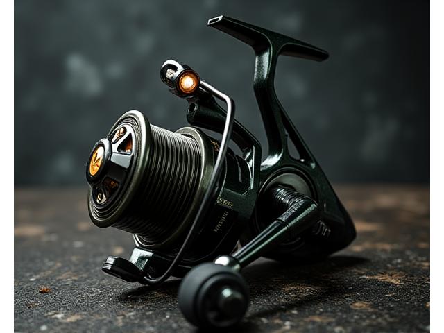 Nahaufnahme einer robusten Alpenström Angler Multirolle